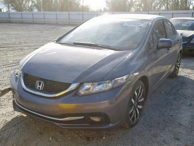 19XFB2F95FE007130 - 2015 HONDA CIVIC EXL GRAY photo 2