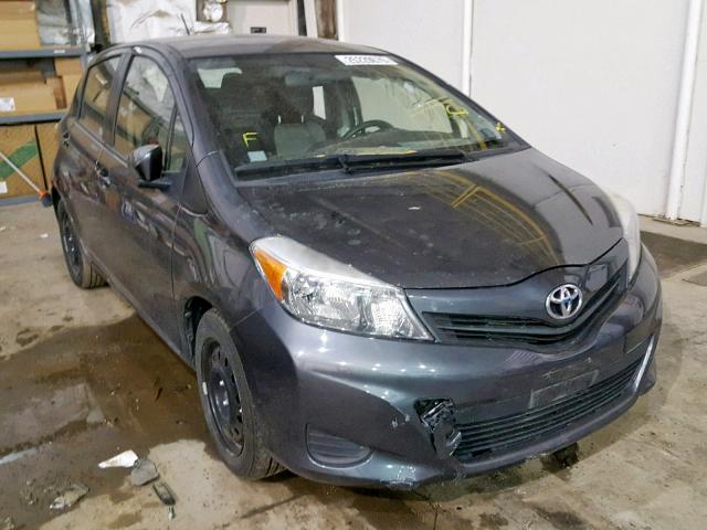 JTDKTUD37DD556283 - 2013 TOYOTA YARIS GRAY photo 1