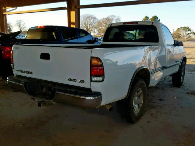 5TBKT4412YS033724 - 2000 TOYOTA TUNDRA SR5 WHITE photo 4