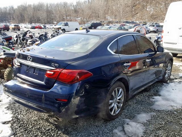 JN1BY1AP2HM740935 - 2017 INFINITI Q70 3.7 BLUE photo 4