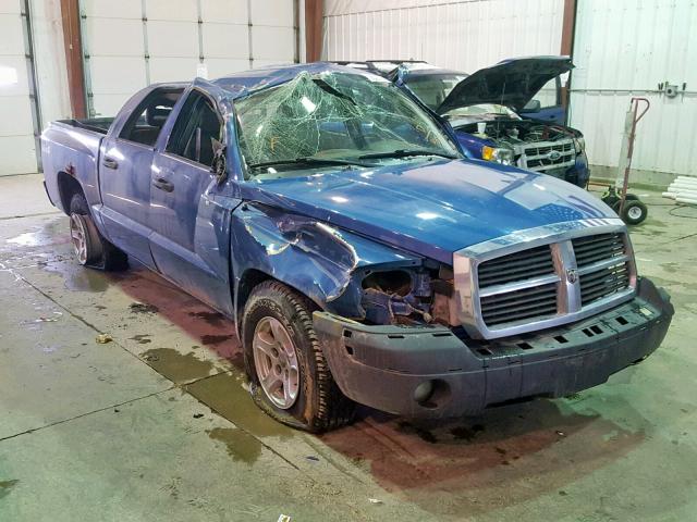 1D7HW48N95S219436 - 2005 DODGE DAKOTA QUA BLUE photo 1