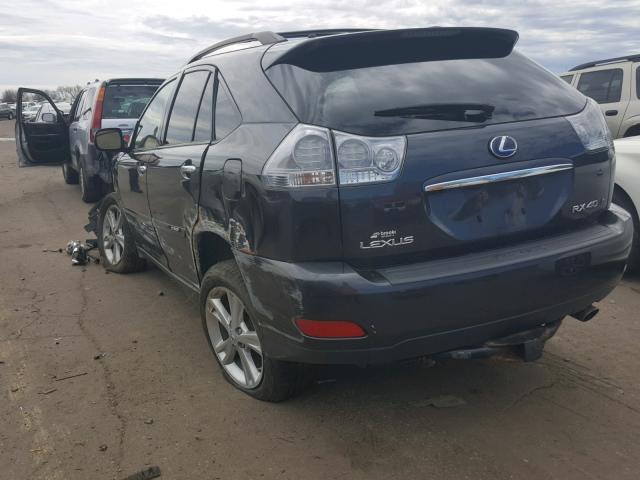 JTJHW31U982851084 - 2008 LEXUS RX 400H CHARCOAL photo 3