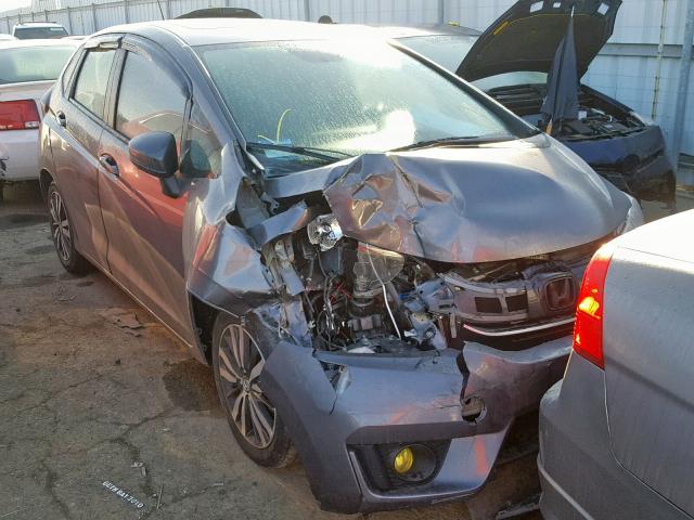 3HGGK5H83FM772323 - 2015 HONDA FIT EX GRAY photo 1