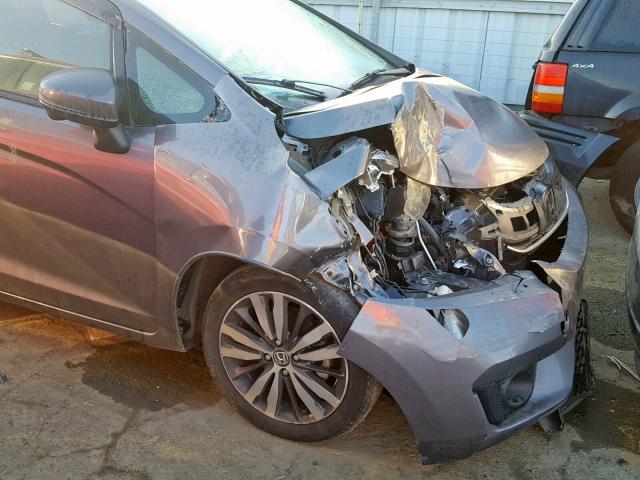 3HGGK5H83FM772323 - 2015 HONDA FIT EX GRAY photo 9