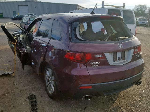 5J8TB2H5XBA001335 - 2011 ACURA RDX TECHNO BURGUNDY photo 3