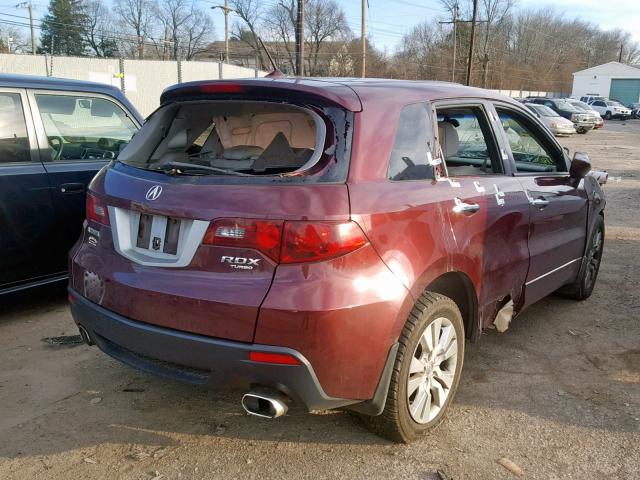 5J8TB2H5XBA001335 - 2011 ACURA RDX TECHNO BURGUNDY photo 4