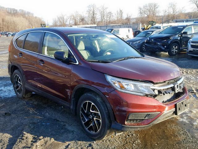 2HKRM4H48GH695027 - 2016 HONDA CR-V SE BURGUNDY photo 1