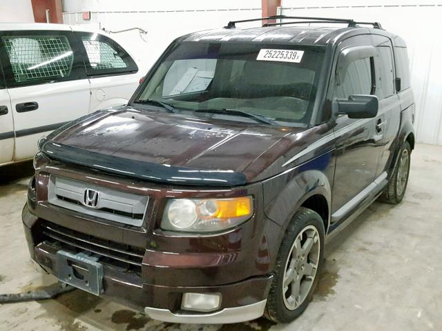 5J6YH18957L006433 - 2007 HONDA ELEMENT SC MAROON photo 2