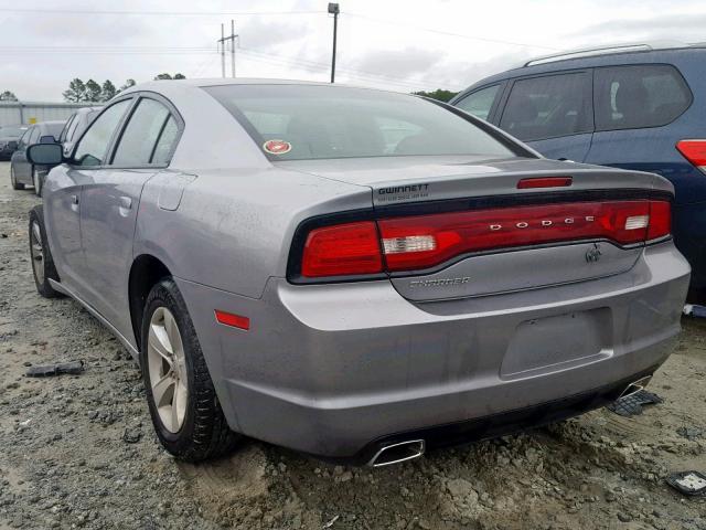 2C3CDXBG7EH359664 - 2014 DODGE CHARGER SE SILVER photo 3