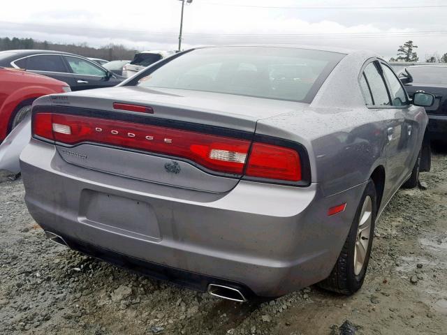 2C3CDXBG7EH359664 - 2014 DODGE CHARGER SE SILVER photo 4