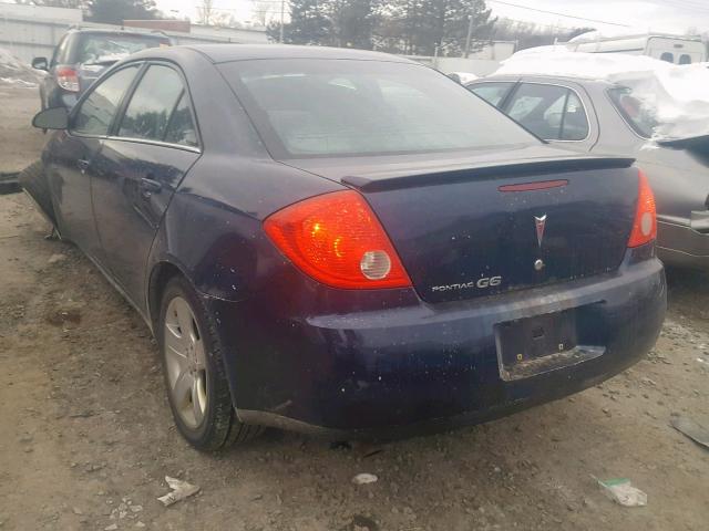 1G2ZG57B184304180 - 2008 PONTIAC G6 BASE BLUE photo 3