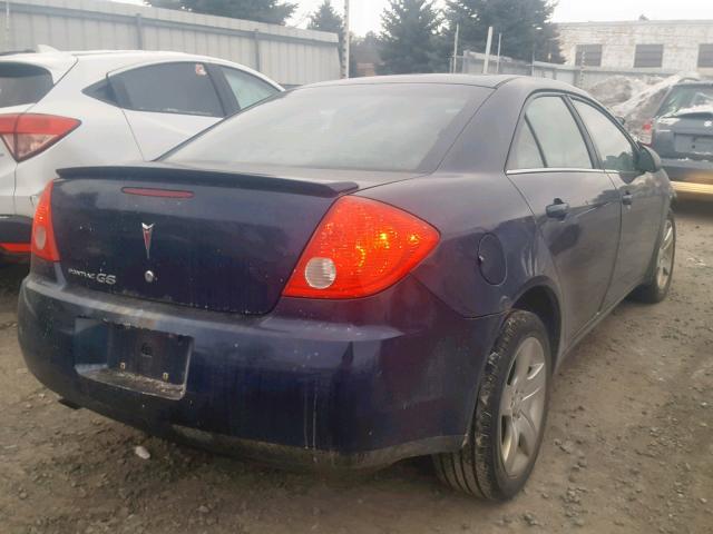 1G2ZG57B184304180 - 2008 PONTIAC G6 BASE BLUE photo 4