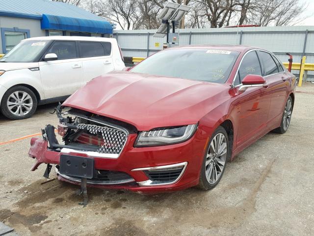 3LN6L5EC4HR624117 - 2017 LINCOLN MKZ RESERV RED photo 2