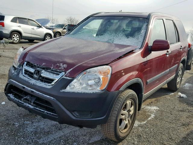 SHSRD78872U009273 - 2002 HONDA CR-V EX RED photo 2