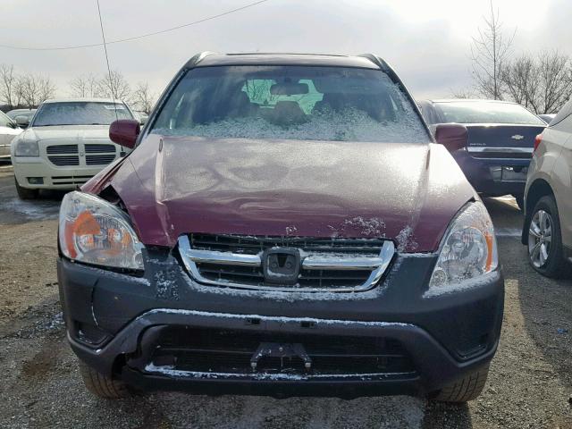 SHSRD78872U009273 - 2002 HONDA CR-V EX RED photo 9