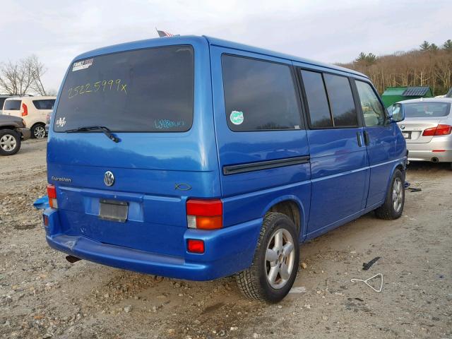 WV2KB47093H001820 - 2003 VOLKSWAGEN EUROVAN GL BLUE photo 4