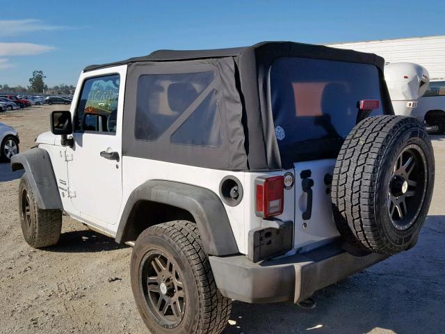 1C4AJWAG1CL122241 - 2012 JEEP WRANGLER S WHITE photo 3