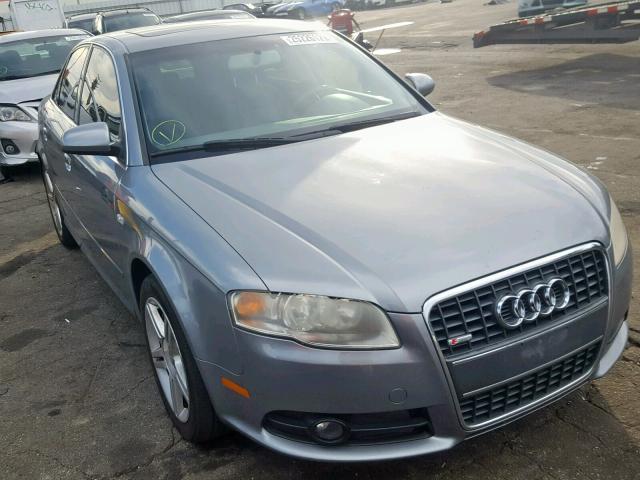 WAUAF78E98A047106 - 2008 AUDI A4 2.0T GRAY photo 1