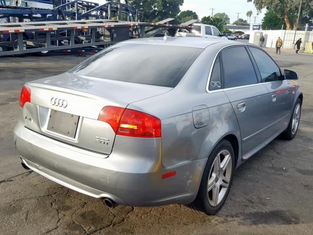 WAUAF78E98A047106 - 2008 AUDI A4 2.0T GRAY photo 4