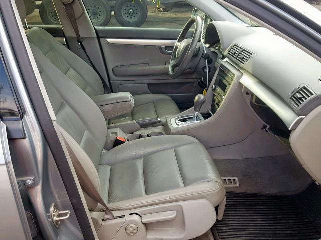 WAUAF78E98A047106 - 2008 AUDI A4 2.0T GRAY photo 5