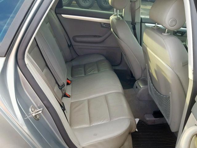 WAUAF78E98A047106 - 2008 AUDI A4 2.0T GRAY photo 6