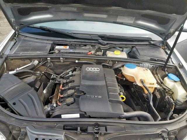 WAUAF78E98A047106 - 2008 AUDI A4 2.0T GRAY photo 7