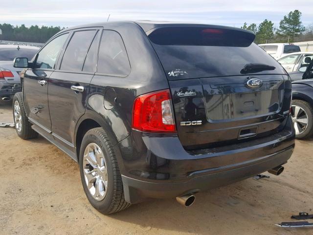 2FMDK3G97DBB31041 - 2013 FORD EDGE SE BLACK photo 3