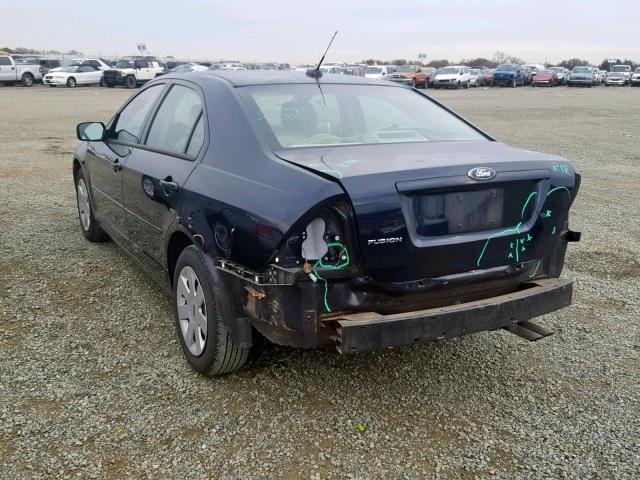 3FAHP06Z78R184231 - 2008 FORD FUSION S BLUE photo 3