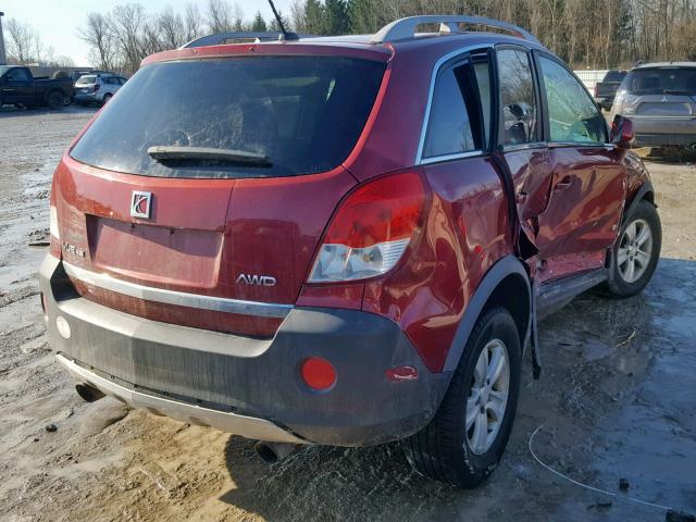 3GSDL43N58S574240 - 2008 SATURN VUE XE RED photo 4