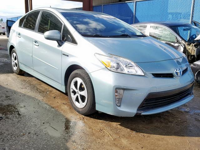 JTDKN3DU6C1549788 - 2012 TOYOTA PRIUS GREEN photo 1