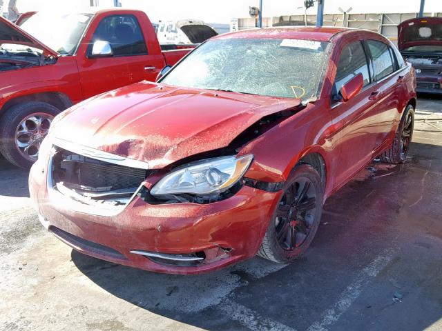 1C3CCBAB9DN704775 - 2013 CHRYSLER 200 LX RED photo 2