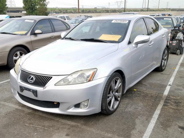 JTHBF5C24A2094454 - 2010 LEXUS IS 250 SILVER photo 2