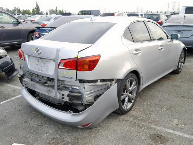 JTHBF5C24A2094454 - 2010 LEXUS IS 250 SILVER photo 4