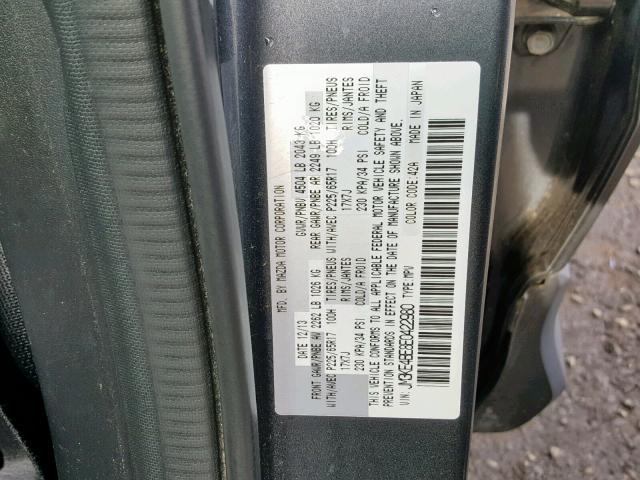 JM3KE4BE8E0422980 - 2014 MAZDA CX-5 SPORT GRAY photo 10