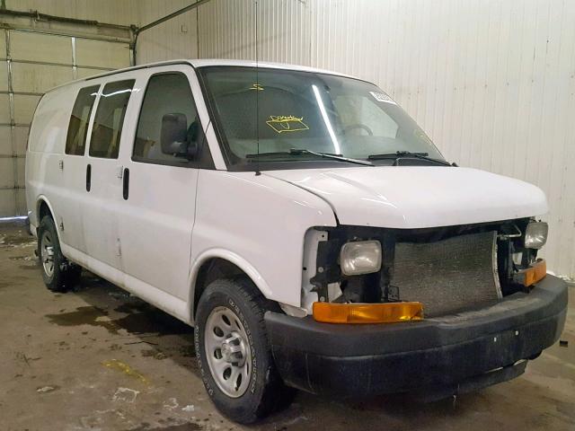 1GCSGAFX8E1197533 - 2014 CHEVROLET EXPRESS G1 WHITE photo 1