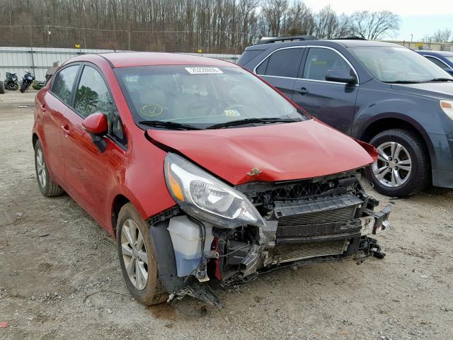 KNADN4A31E6326152 - 2014 KIA RIO EX RED photo 1