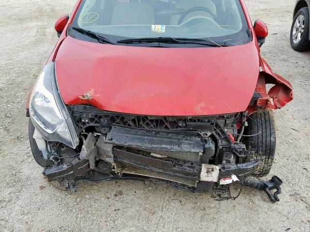 KNADN4A31E6326152 - 2014 KIA RIO EX RED photo 7