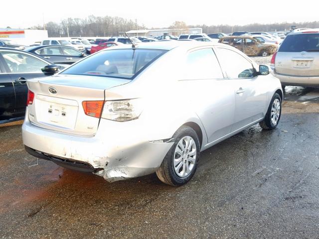 KNAFU4A25A5070889 - 2010 KIA FORTE EX SILVER photo 4