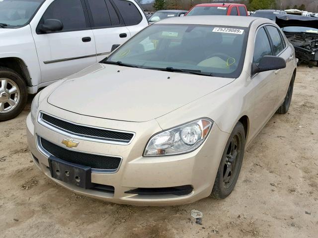 1G1ZB5EB8AF157842 - 2010 CHEVROLET MALIBU LS TAN photo 2