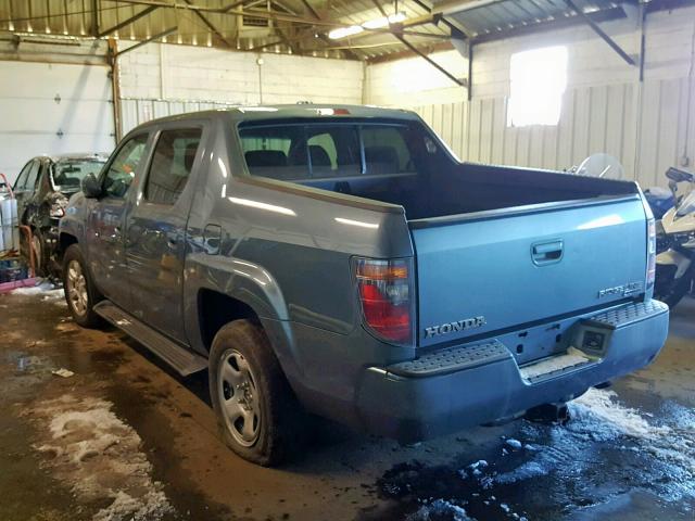 2HJYK16586H563786 - 2006 HONDA RIDGELINE BLUE photo 3