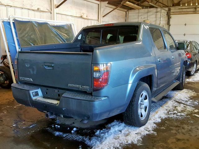 2HJYK16586H563786 - 2006 HONDA RIDGELINE BLUE photo 4