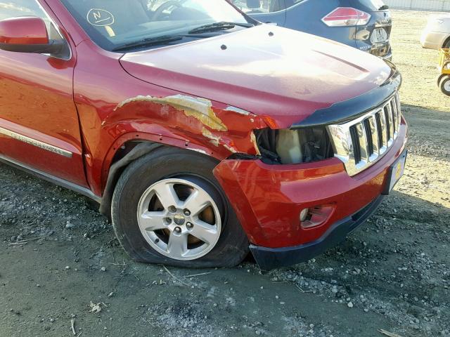 1J4RR4GG1BC589384 - 2011 JEEP GRAND CHER RED photo 9