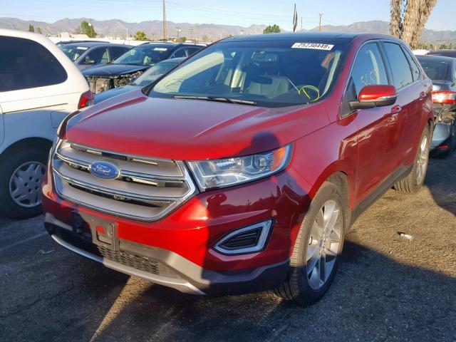 2FMPK3K96JBB53368 - 2018 FORD EDGE TITAN RED photo 2