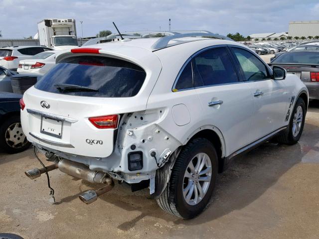 JN8CS1MU1FM381454 - 2015 INFINITI QX70 WHITE photo 4