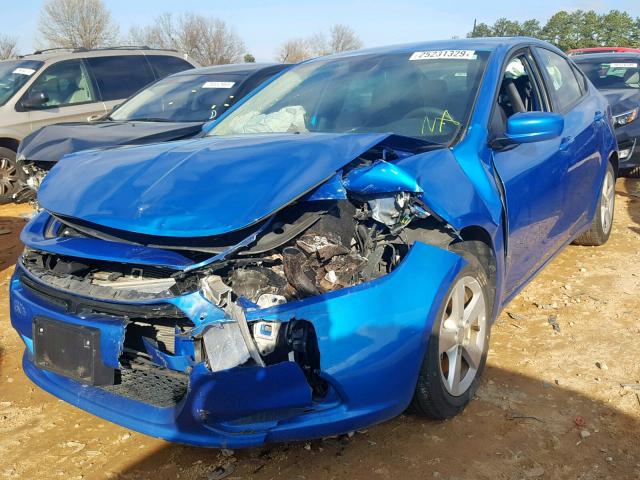 1C3CDFBBXGD727852 - 2016 DODGE DART SXT BLUE photo 2