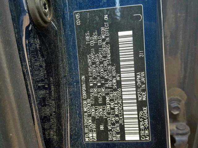 JTLKT324254015556 - 2005 TOYOTA SCION XB 蓝色 照片 10