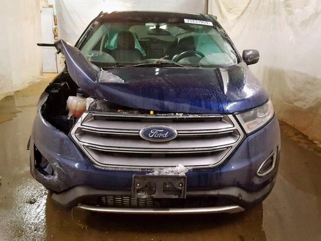 2FMPK4J89GBB84802 - 2016 FORD EDGE SEL BLUE photo 7