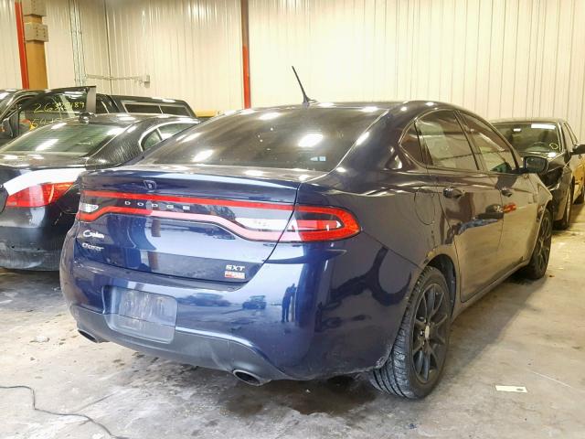 1C3CDFBH8DD687366 - 2013 DODGE DART SXT BLUE photo 4