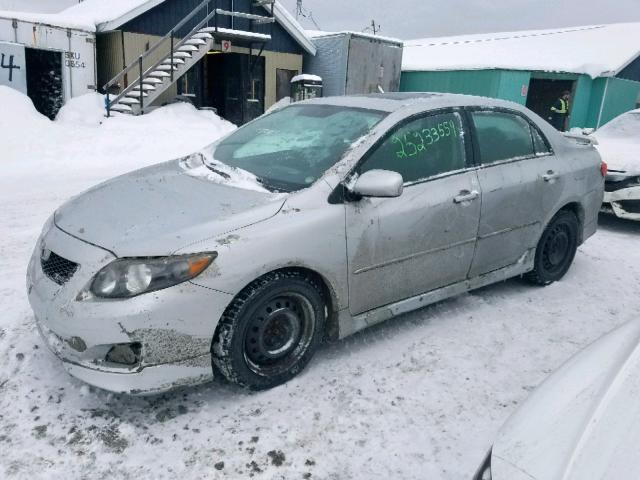 2T1BE40E89C017368 - 2009 TOYOTA COROLLA XR SILVER photo 2