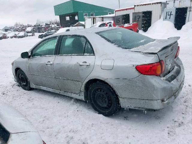 2T1BE40E89C017368 - 2009 TOYOTA COROLLA XR SILVER photo 3